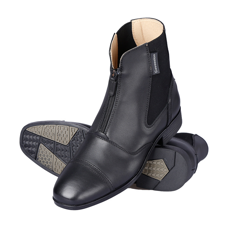 leather low boots