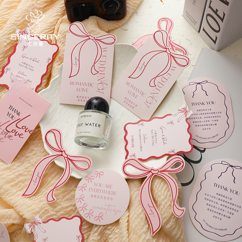 Tarjeta de lazo de niña de siete colores Empaquetado de flores Regalo de bricolaje Empaquetado de flores Regalo de floristería