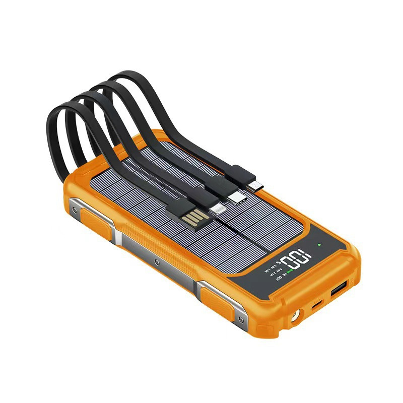 Energía solar militar ecológica 20,000 mAh carga de gran capacidad con lámpara láser de cable portátil fuente de alimentación móvil image 5