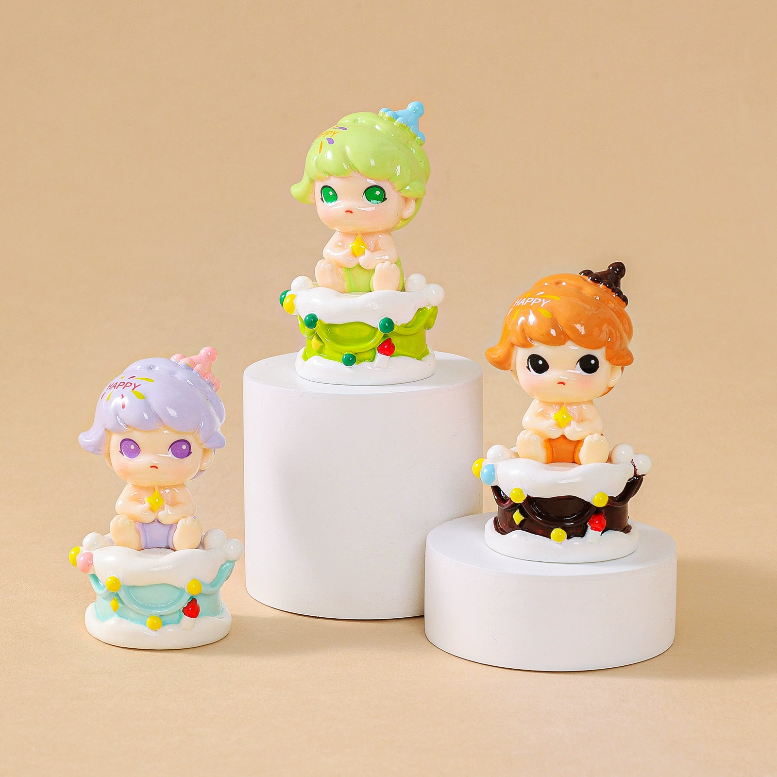 Niche cute Didi birthday cake cute doll live broadcast pairing blind bag desktop decoration ornaments high-end sense