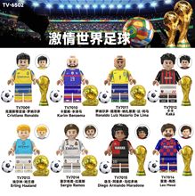 TV6502足球明星世界杯比赛人仔玩具拼装积木外贸专供TV7009-7016