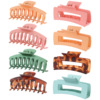 Plastic matte crab pin, hairgrip, set, shark, suitable for import, new collection, simple and elegant design