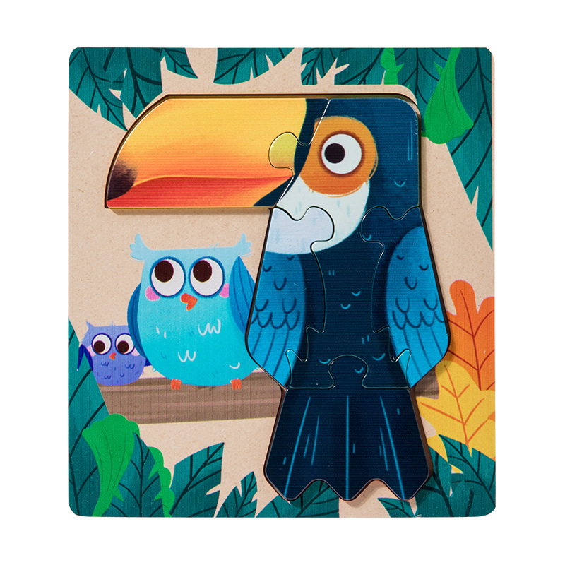 Educación temprana para niños, cognición animal, escena de doble cara, rompecabezas tridimensional, panel de emparejamiento, juego digital de doble cara, juguetes de madera
