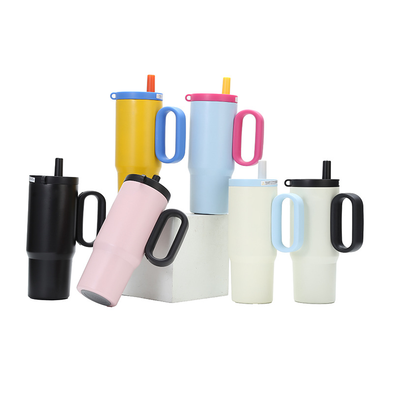 保温杯不锈钢40oz冰霸杯真空随手便携带手柄办公室咖啡杯车载杯