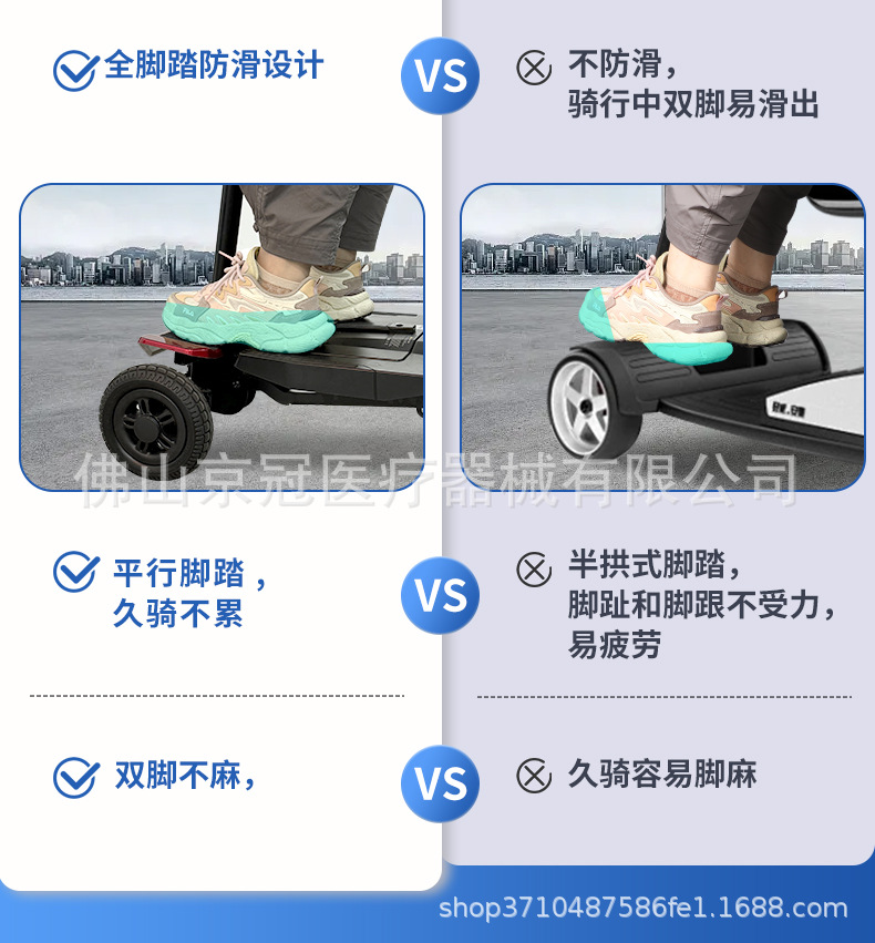 Four-Wheel Electric Folding Mobility Scooter for the Elderly, Disabled Electric Scooter That Can Be Taken on Airplanes