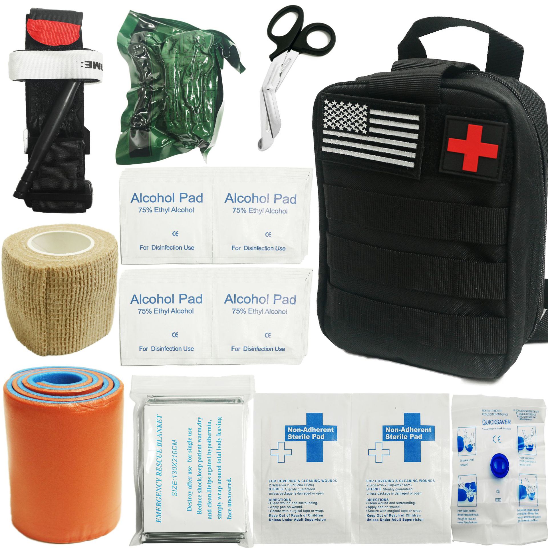 Equipo táctico que acampa al aire libre traje de supervivencia de campo kit de primeros auxilios portátil herramienta de supervivencia de emergencia suministros de emergencia