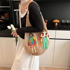 夏はネット赤小清新編みバッグカジュアル大容量海辺休暇バッグ清新で甘いショルダーバッグバッグ