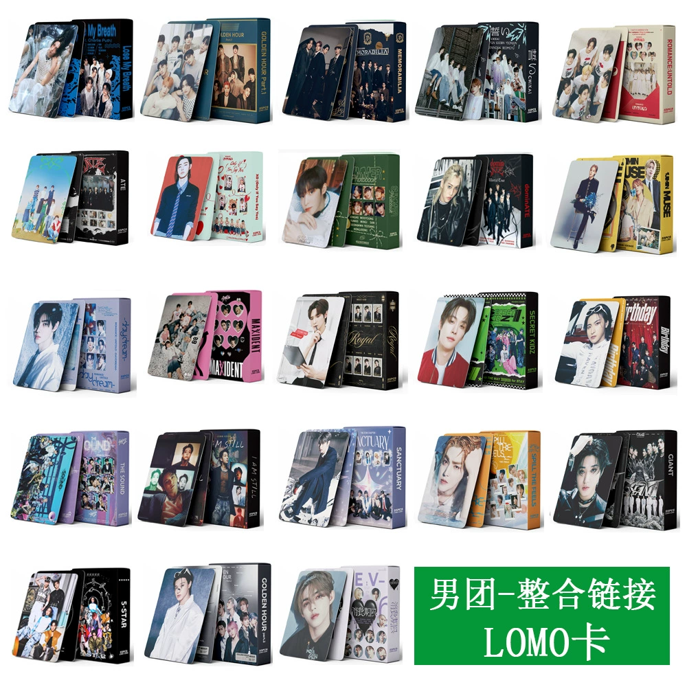 LOMO фотокарточки, наборы групп K‑pop, коллекционные открытки в стиле postcard, множество вариантов альбомов