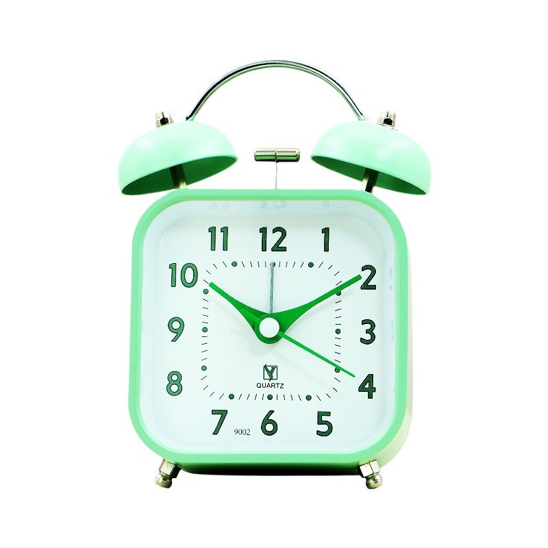 Reloj simple para estudiantes con dormitorio perezoso levantarse de la cama super alto reloj de asiento de metal nuevo silencioso caminando reloj despertador de luz nocturna