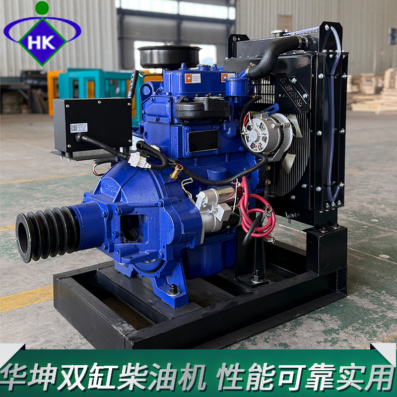潍坊柴油机ZH2100P 双缸涡轮增压皮带轮离合器固定动力用发动机