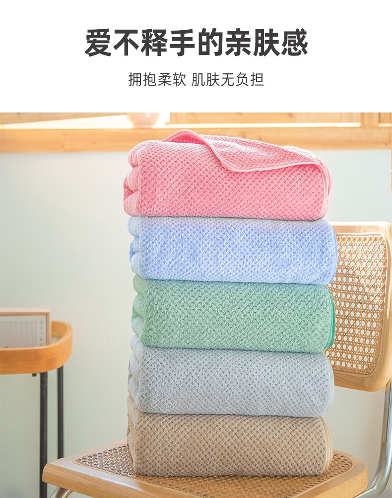 Coral Fleece Bath Towel 70x140cm Thick Absorbent Quick Dry Wrap Towel for Shower Beach and Home Use key features