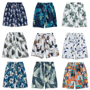 Men's loose casual large size Hawaiian beach pants trendy brand quick-drying outer wear couple's shorts summer floral shorts