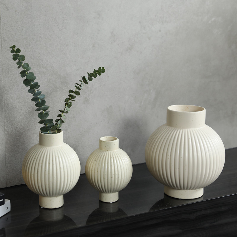 Decoración de vasijas de cerámica de estilo tranquilo moderno y simple sala de estar decoración de gabinete de televisión decoración para el hogar
