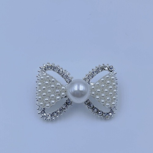 New Korean style simple flower bow brooch children's clothing DIY jewelry diamond brooch small fragrant style suit accessories