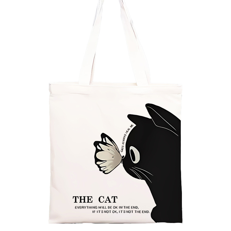Letras inglesas canciones estampadas bolso de lona bolso de hombro bolso plegable bolso de mano bolso de compras Amazon estilo caliente comercio exterior