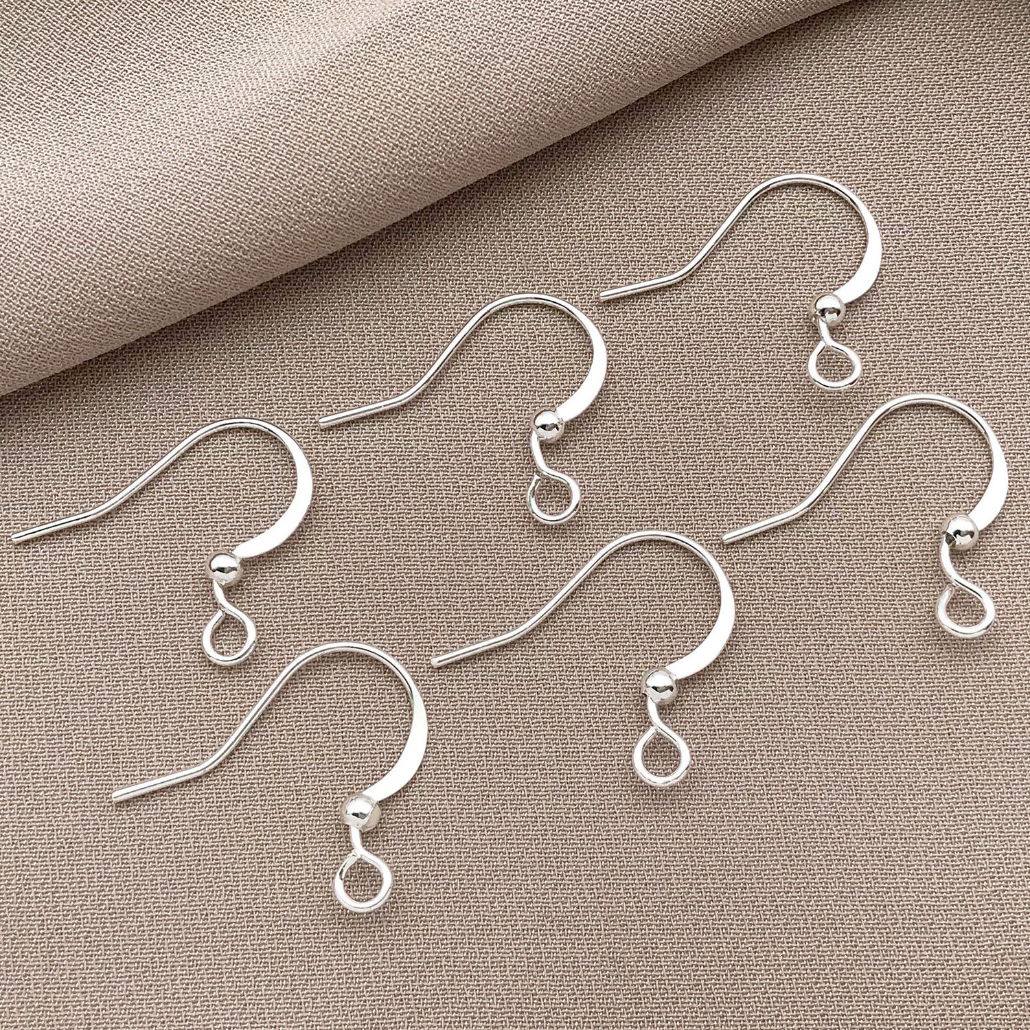 T93-17x18mm copper plated thick silver strong color retention flat ear hooks wit…