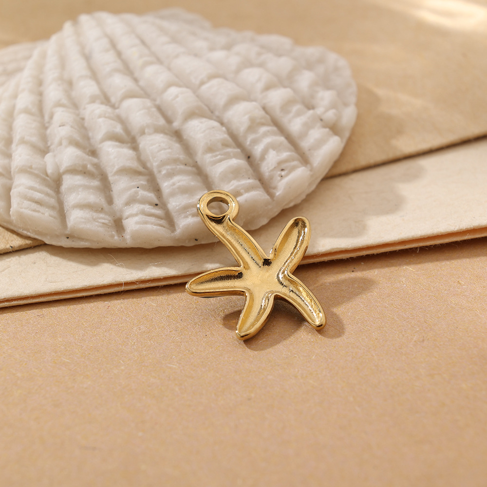 4g Weight Pendant Jewelry Making Type Charms Classification 1 Piece Quantity 304 Stainless Steel Material Shell Pattern All Seasons Season Polished Finish Plating Design Beach Style 1 Piece 304 Stainless Steel Shell Polished Pendant Charms 37