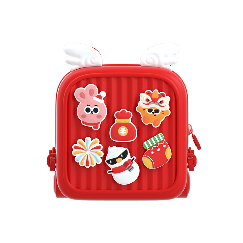 Popular conejo año niños viajan pequeña mochila hombro del bebé bolsa de mensajero kindergarten dibujos animados DY Navidad regalo Año Nuevo