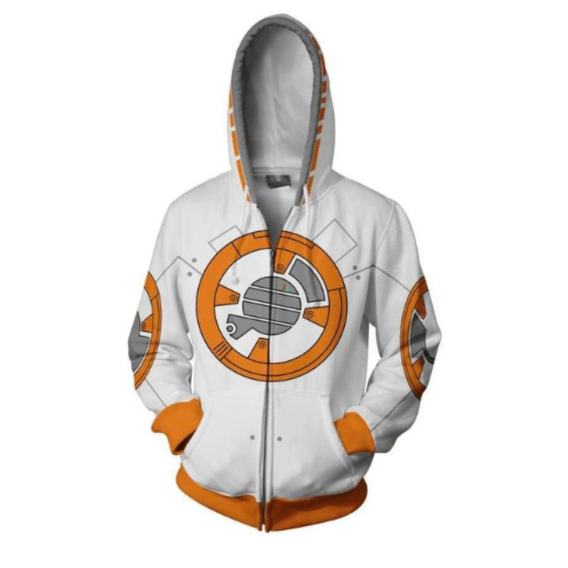 Cross-Border Hot Selling Adult 3D Digital Full-Print Cardigan Star Wars Zipper Fashion Anime Hoodie Pod Customization