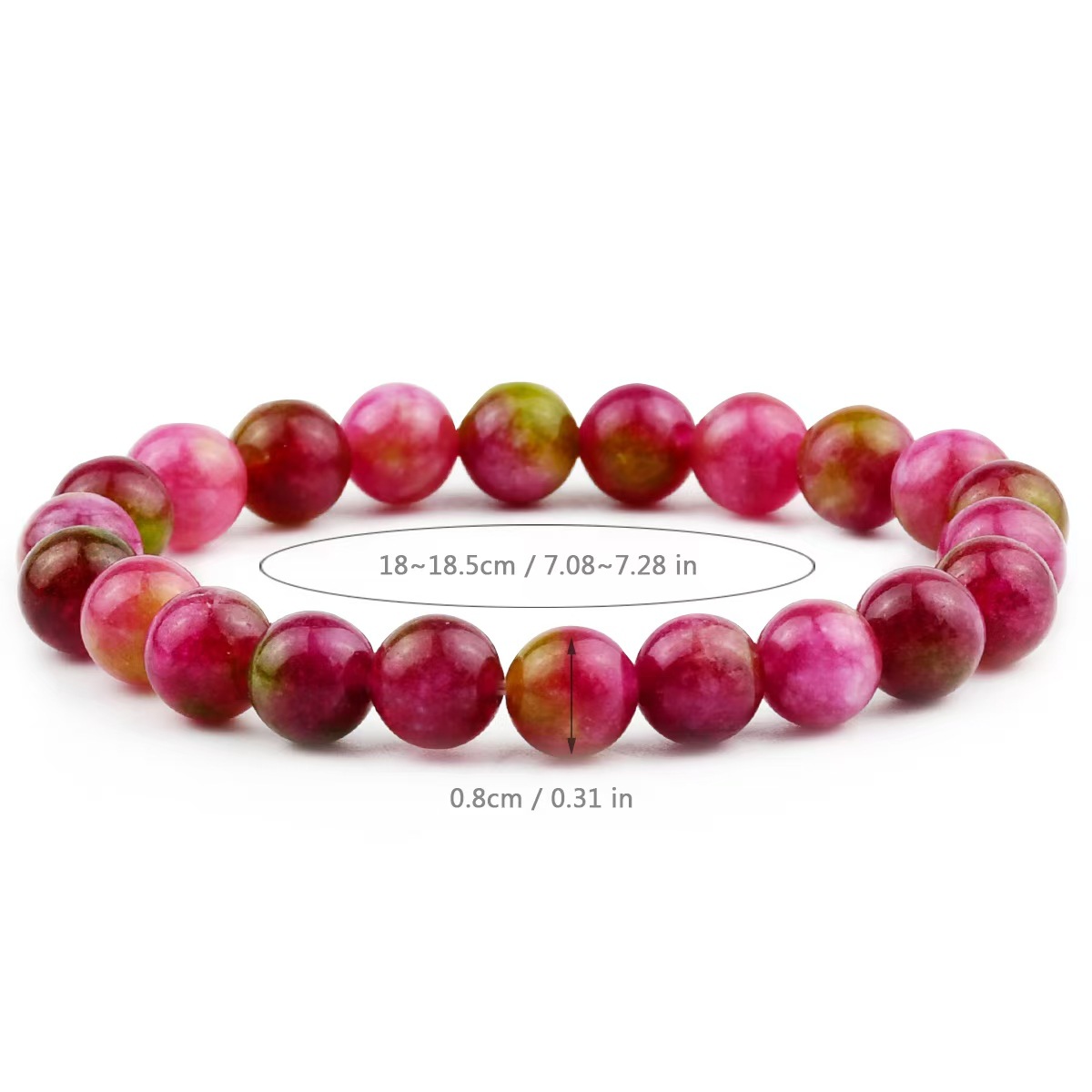 Fábrica directa de piedra natural pino blanco pulsera de cuentas orquídea pulsera acabado joyería pulsera multicolor al por mayor para hombres y mujeres