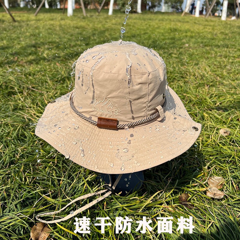 屋外通気性夏漁師帽男女キャンプ登山日焼け止め帽子釣り日除け西部カウボーイ帽|undefined