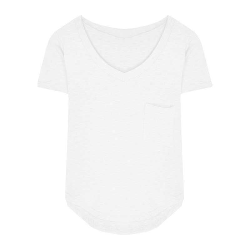 Tシャツレディース2025夏新作Vネックデザインインナーレイヤリングシャツ不規則ホットガール純粋な欲望スタイル半袖トップ|undefined