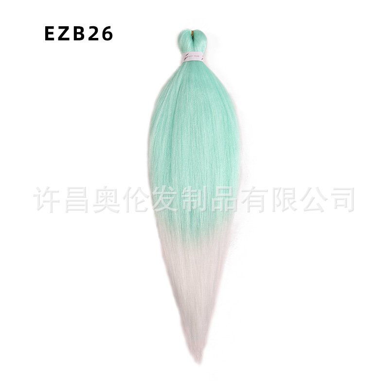 EZ peluca floja suave de fibra química africana 26 pulgadas 90 gramos de PVC bicolor ignífugo seda de baja temperatura gran trenza