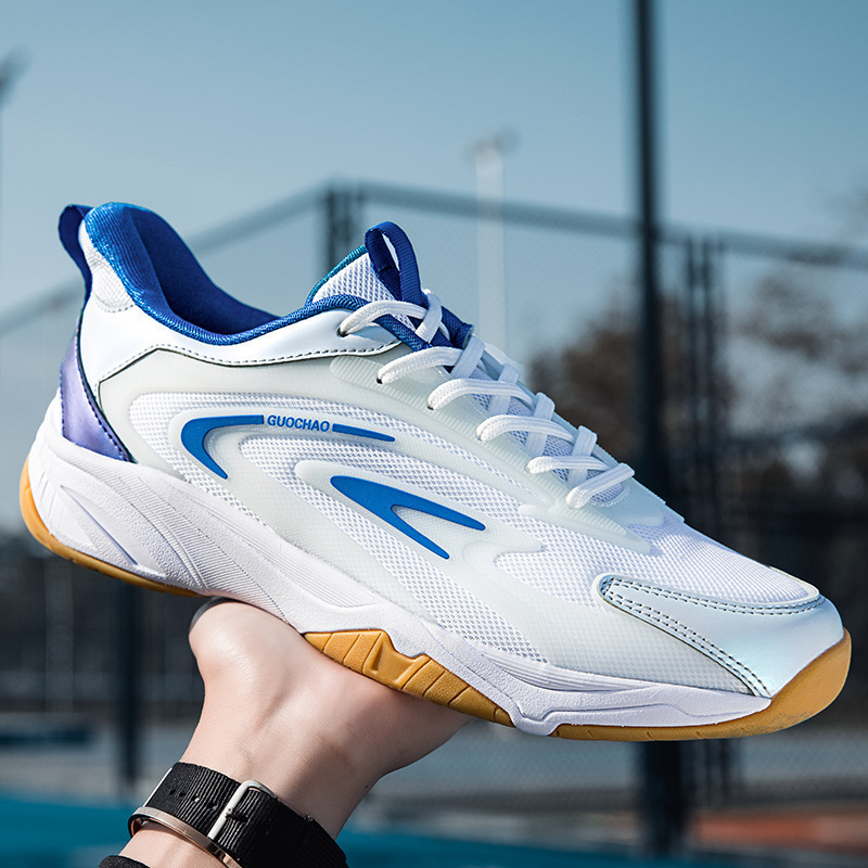 Luminous Fluorescent Badminton Shoes for Men and Women, Breathable Shock-Absorbing Parent-Child Tennis Volleyball Table Tennis Sports Training Shoes