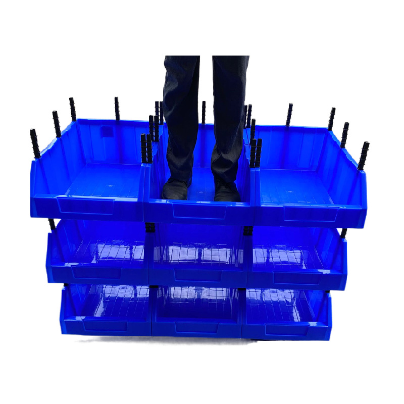 厂家直供湖南湖北仓储货架物料筐 组合式零件框  斜口塑胶储物框