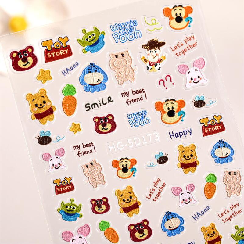 Q Version Cute Cartoon Nail Stickers 5D Embossed Stereo Kidsren's DIY Small Pattern Nail Art Stickers Jewelry Hg Style