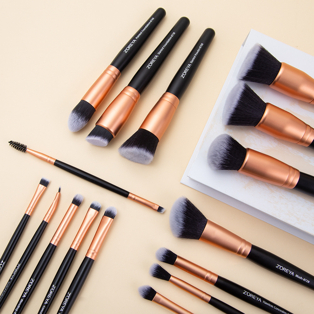 Nuevos productos transfronterizos corrector sombra de ojos rubor cepillo de polvo suelto juego completo de herramientas de belleza Cangzhou 15 juegos de pinceles de maquillaje al por mayor