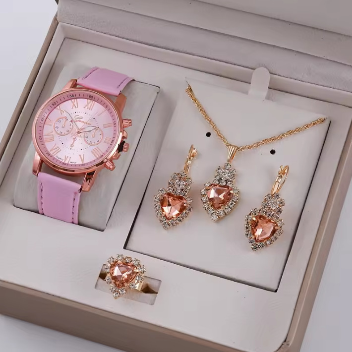New Square Roman Watch and Gemstone Bracelet Set: Square Leather Strap Watch + Square Gemstone Bracelet Set New Square Roman Watch and Gemstone Bracelet Set: Square Leather Strap Watch + Square Gemstone Bracelet Set