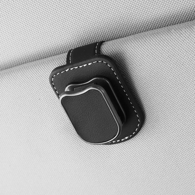 New Car Glasses Clip, Multi-Functional In-Car Sunglasses Holder, Ticket Clip, Sun Visor Storage for Sunglasses (Car Glasses Clip/Bill Clip) - black