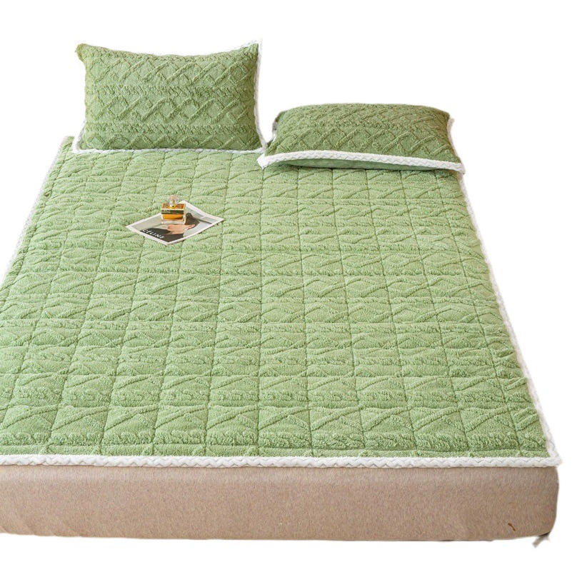 Бархатный стеганый матрас класса А молочный бархат мягкая подушка бытовой матрас из меха кролика рекс теплое утолщенное одеяло