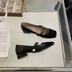 ZYRY瑪麗珍鞋女2024年新款春季通勤中低跟女鞋法式小香風粗跟單鞋