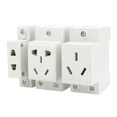 AC30 modular socket multi-function three-plug rail-type 3-plug industrial socket 10-16A 250V