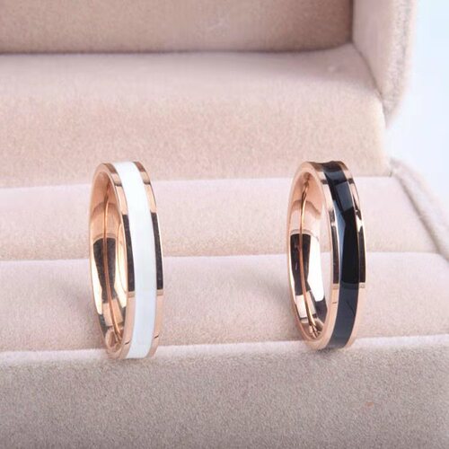 Cross-border accessories titanium steel drip oil drip glue ceramic rings stainless steel jewelry source factory jewelry wholesale