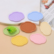 卡通彩色云朵盘子创意手工diy饰品配件奶油胶树脂小配件发夹材料