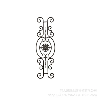 定制铁艺装饰件工厂批发价格组合件椭圆经典树叶花外贸出口