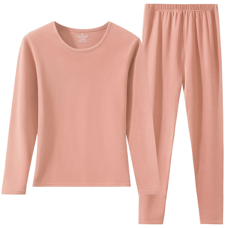 Ropa interior térmica de Otoño e Invierno para mujer forrada de lana más terciopelo grueso calefacción ropa interior cálida ropa interior ropa de otoño pantalones largos traje de mujer