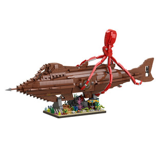Cross-Border Moc: C9030 N_A-U-T-I-L-U-S Submarine with Red Octopus 2282 Particle Number