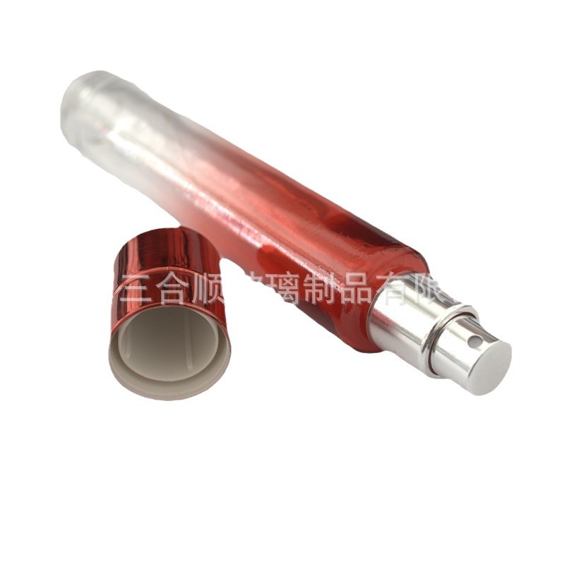 30ml botellas de perfume redondas rectas botellas de pulverización botellas cosméticas de vidrio de alta calidad prensando viajar dispensador