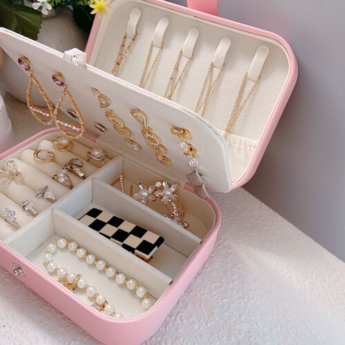 Korean-style jewelry storage box, European-style jewelry large capacity ring storage gift box inner packaging jewelry box wholesale