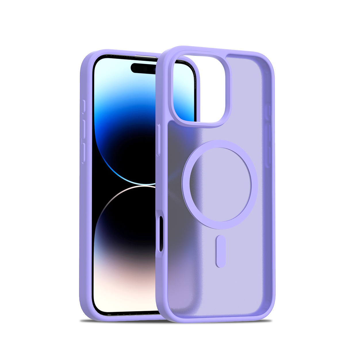Funda para teléfono móvil iPhone16Promax para uso transfronterizo Escudo plateado Funda de piel esmerilada semitransparente 2.0 Funda protectora magnética