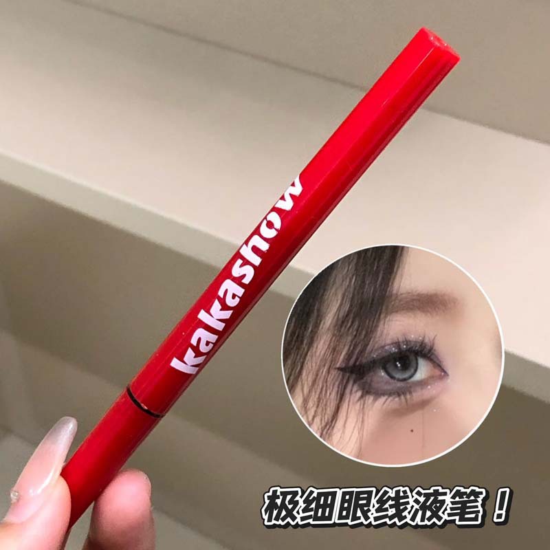 Kakashow, un lápiz de delineador de ojos de maquillaje fino, suave y rápido, color y desarrollo de delineador de ojos duradero, impermeable, sin manchas. image 3
