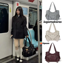 IUGAMAKARAS韩国小众品牌新款单肩手提包大容量托特包时尚斜挎包