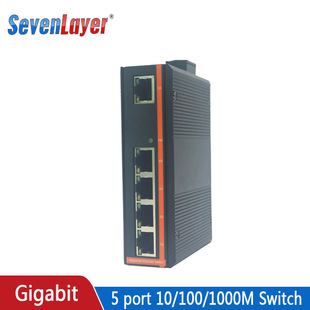 Gigabit 5 -Port Industrial -Crade Ethernet Switch Non -Managered Guid Guide Rail Lightning -Устойчивость