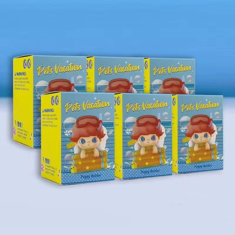 Pop Mart блайнд-бокс Dimoo Pet Holiday серия, фигурка-автомобиль, украшение, подарочная кукла в блайнд-боксе