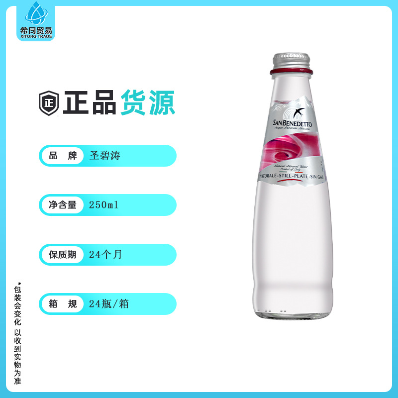 イタリア輸入 サンビタオ 飲料用天然水 250ml×24本 ホテル・会所・バー向け飲料水 卸売