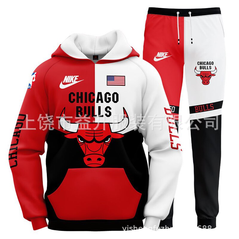 2025 New Autum Fashion Cross-Border Trendy Brand Ice Hockey Team Hooded Sweatshirt Men's and Women's Autum and Winter Hoodie Suit